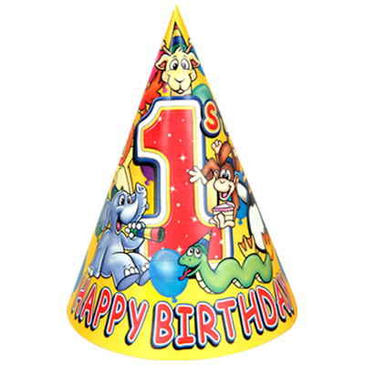 Birthday Party Supplies: Birthday Cake Photo/Balloon Holder (6 ct) - WPS-50829