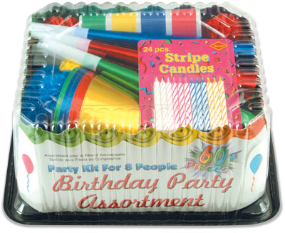 Birthday Party Supplies: Birthday Cake Photo/Balloon Holder (6 ct) - WPS-50829
